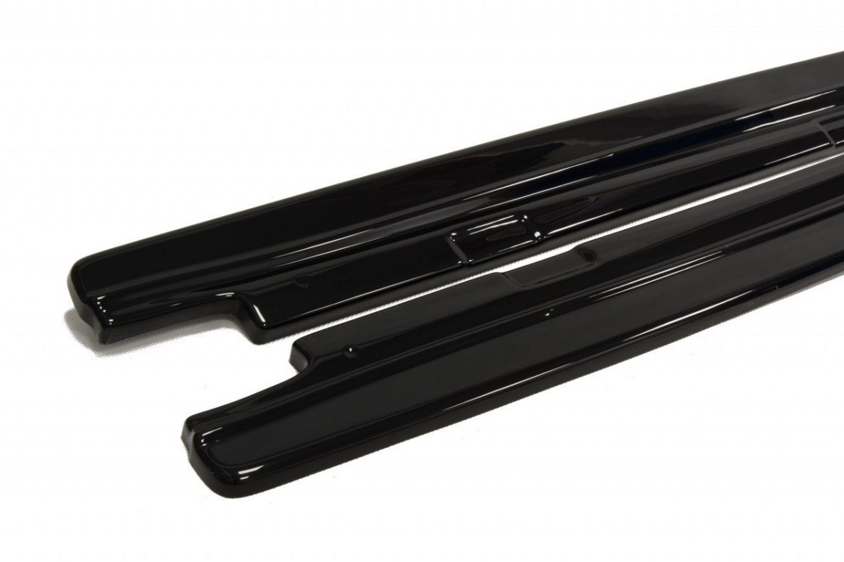 Maxton Design Seitenschweller Ansatz für Skoda Octavia RS Mk3 / Mk3 FL Hatchback / Kombi schwarz Hochglanz