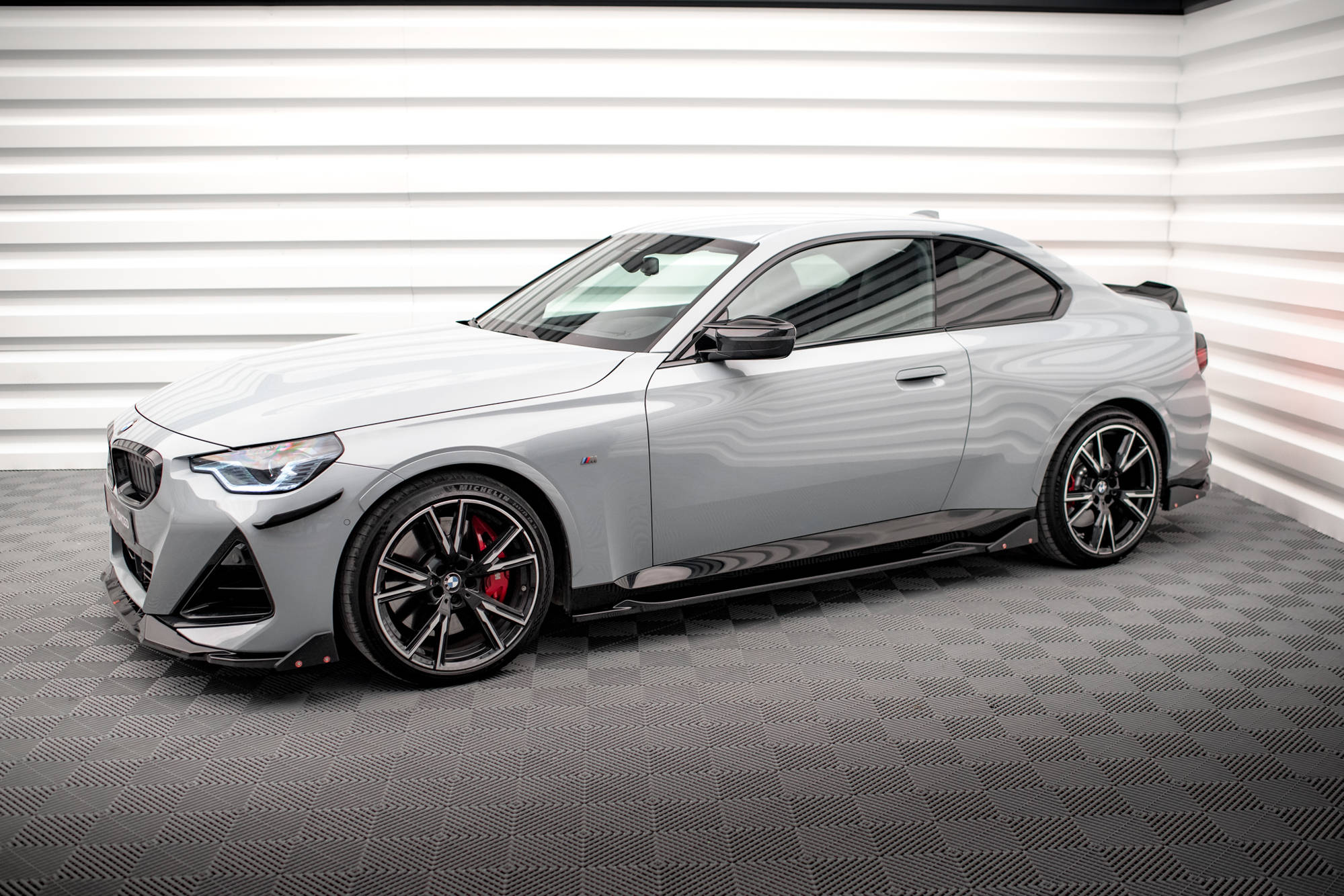 Maxton Design Seitenschweller Ansatz für V.2 für + Flaps BMW 2 Coupe M-Paket / M240i G42