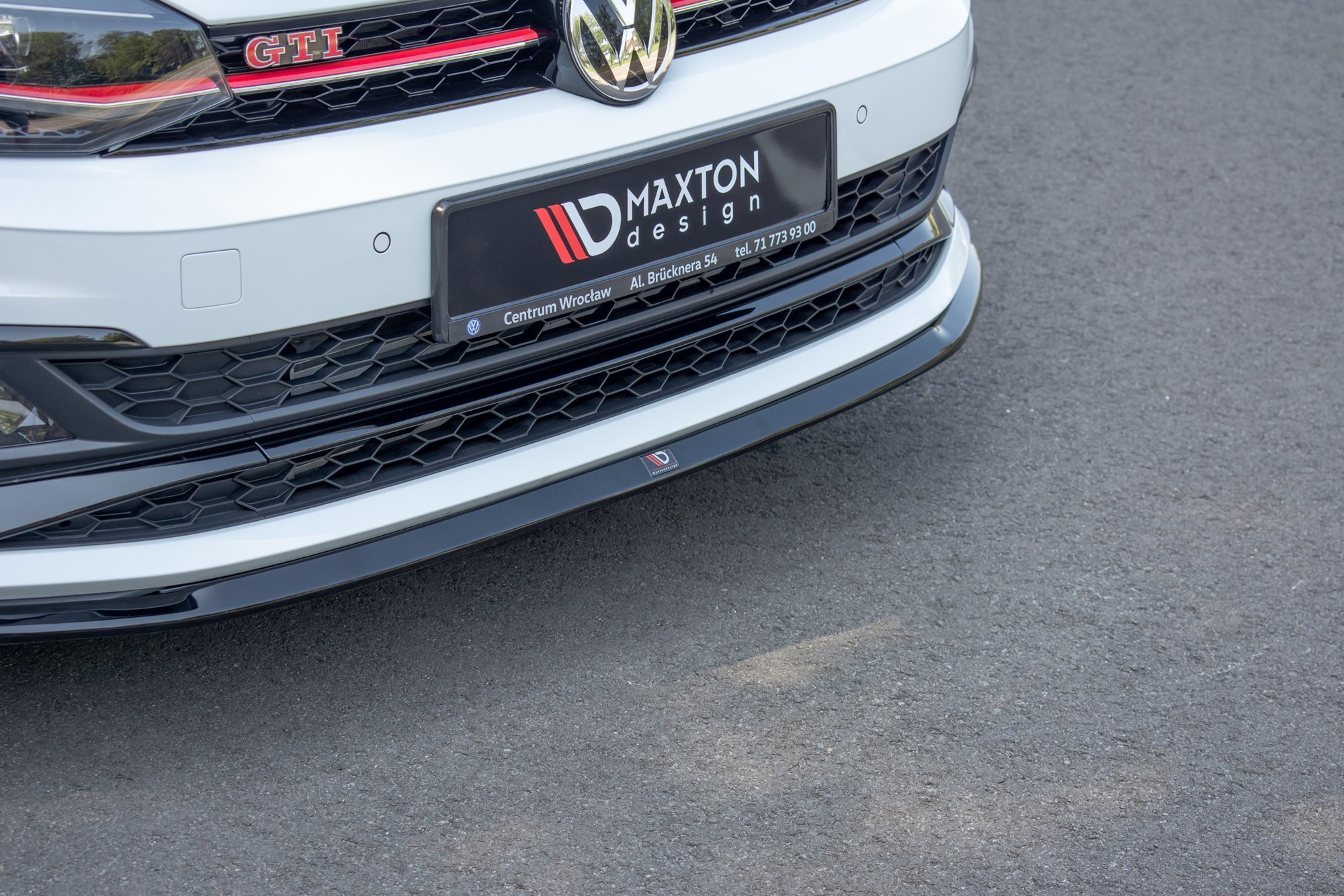 Maxton Design Front Ansatz V.3 für VW Polo GTI Mk6 schwarz Hochglanz