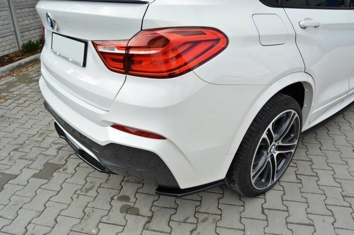 Maxton Design Heck Ansatz Flaps Diffusor für BMW X4 M Paket schwarz Hochglanz