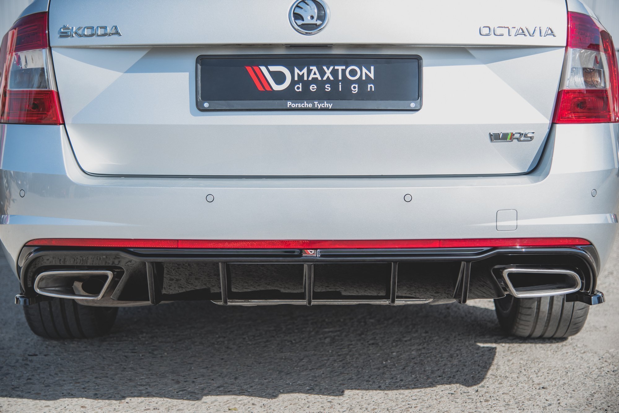 Maxton Design Diffusor Heck Ansatz V.2 für Skoda Octavia RS Mk3 / Mk3 FL Hatchback / Kombi