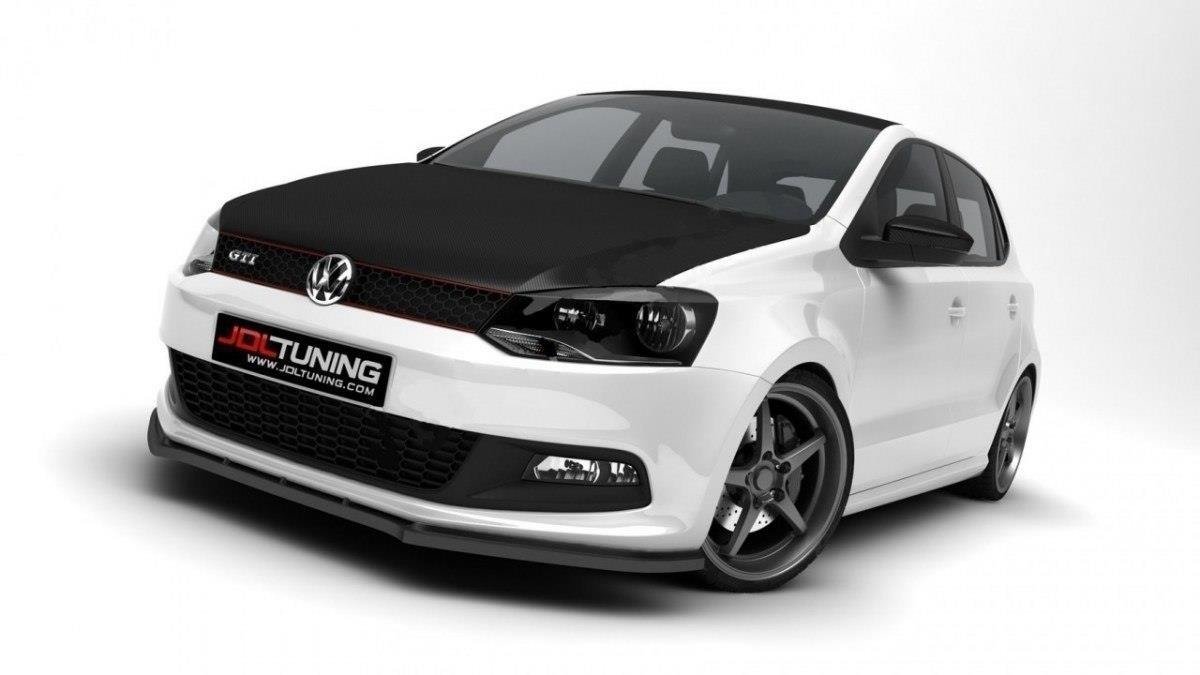 Maxton Design Front Ansatz für VW POLO MK5 GTI schwarz Hochglanz