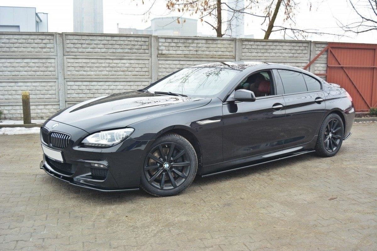 Maxton Design Seitenschweller Ansatz für BMW 6er Gran Coupé M Paket schwarz Hochglanz