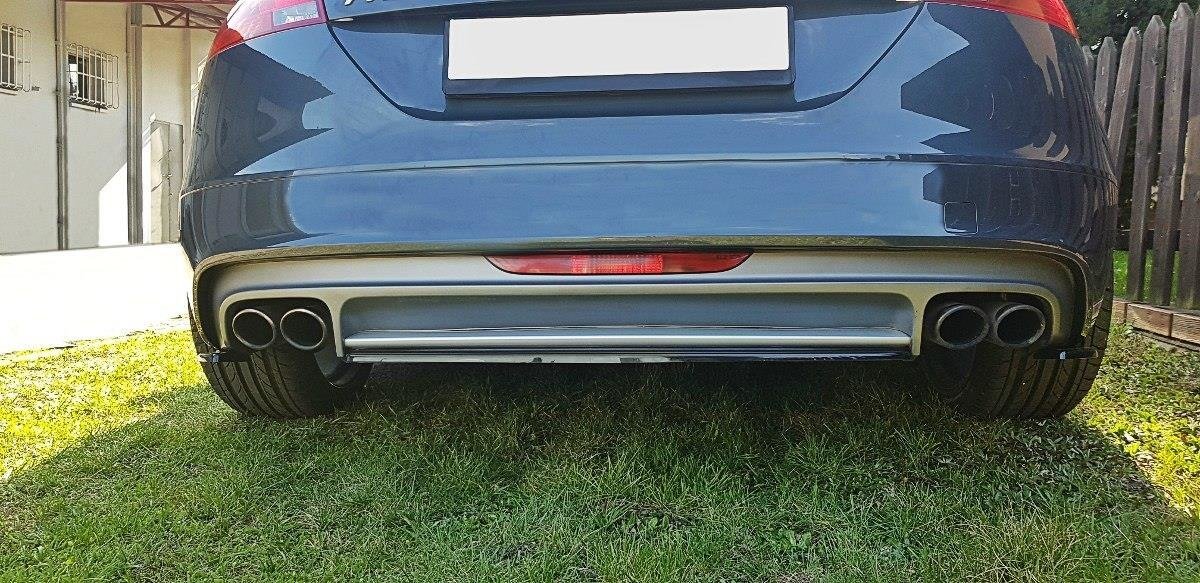 Maxton Design Mittlerer Diffusor Heck Ansatz für Audi TT S Mk2 (8J) schwarz Hochglanz