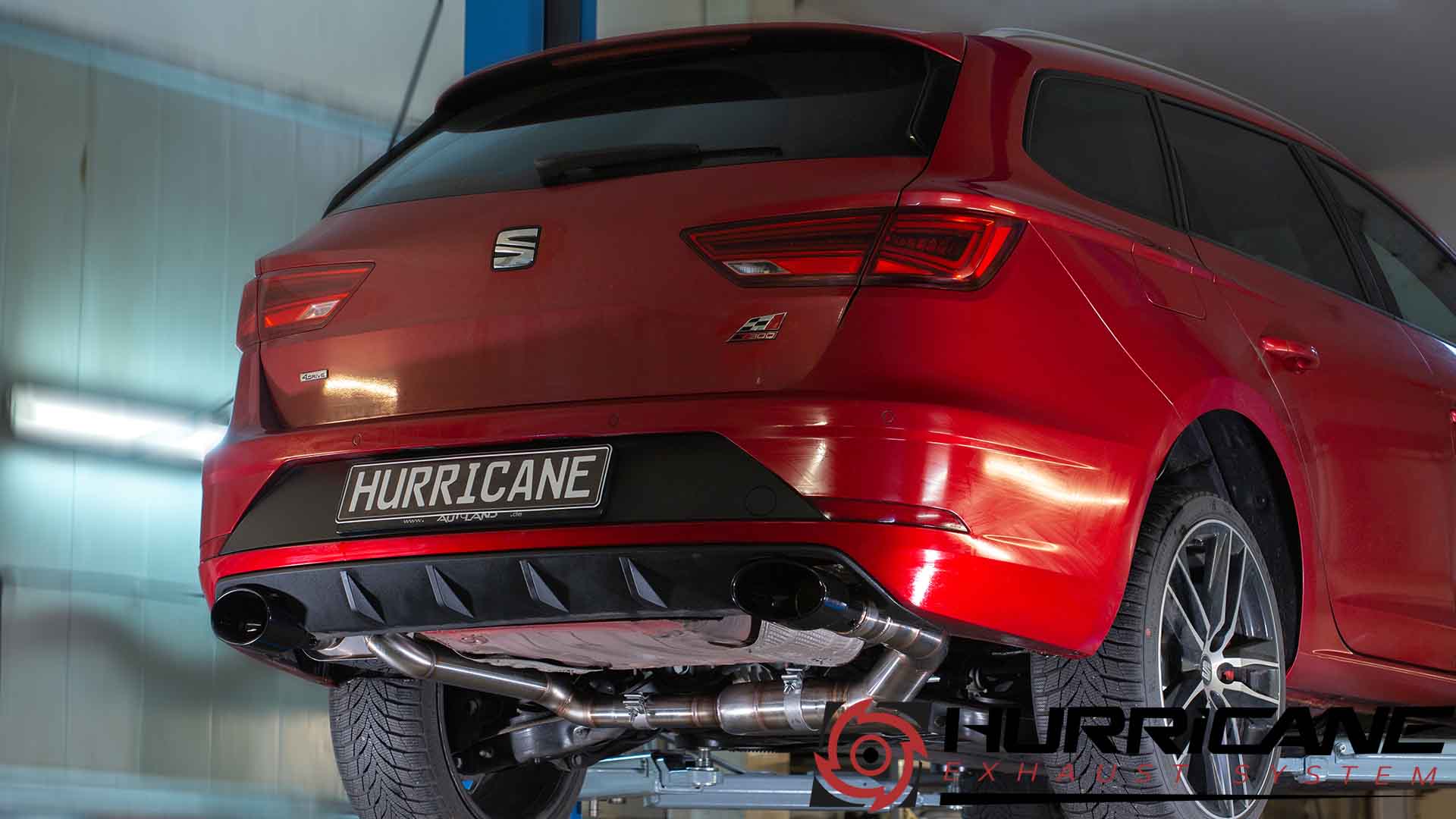 Hurricane 3,5" Auspuffanlage für Seat Leon Cupra ST 300 AWD 5F V1