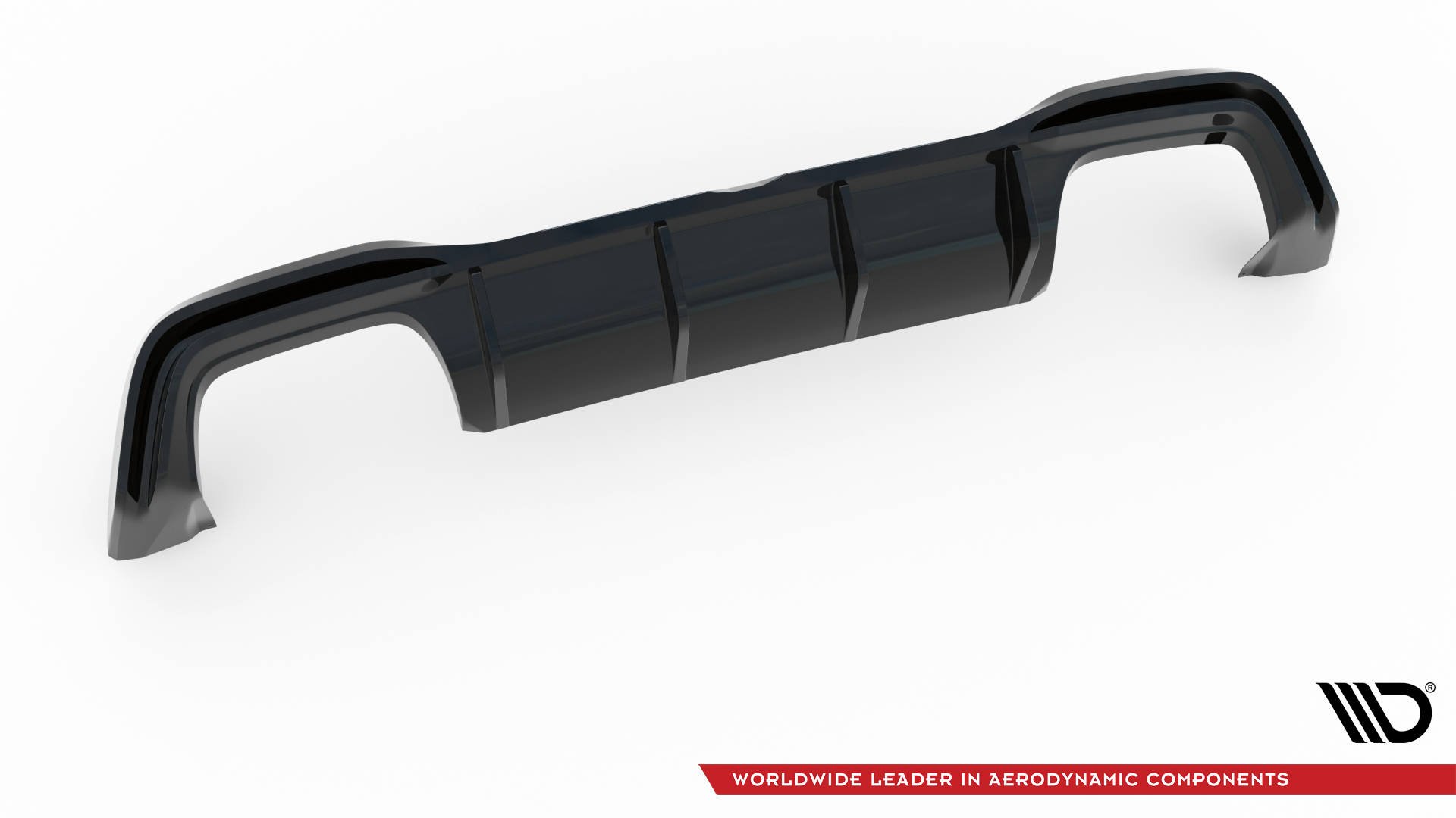 Maxton Design Diffusor Heck Ansatz V.2 für Volkswagen Golf R Mk8 schwarz Hochglanz