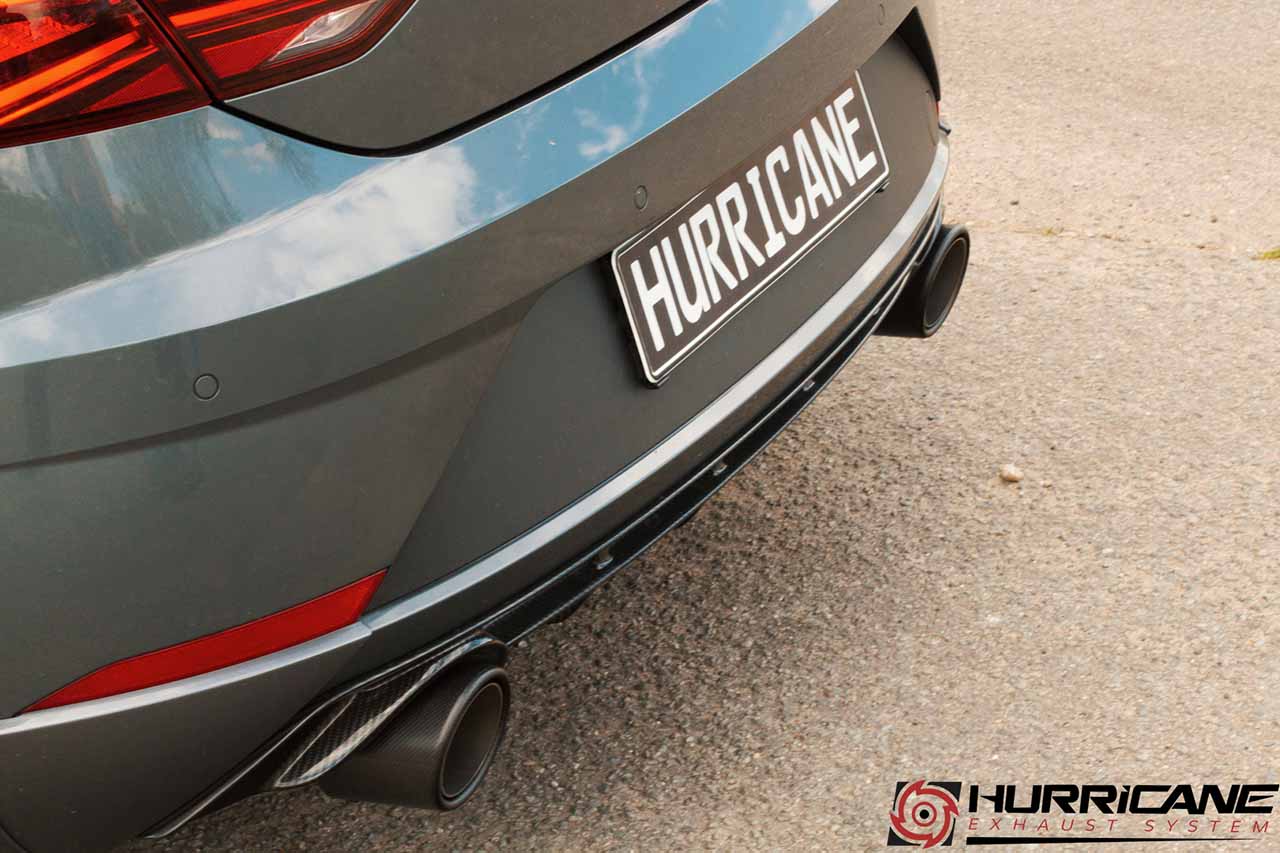 Hurricane 3,5" Auspuffanlage für Seat Leon Cupra R 310 PS Limited Edition 5F V3 Hurricane 3,5" Auspuffanlage für Seat Leon Cupra R 310 PS Limited Edition 5F V3