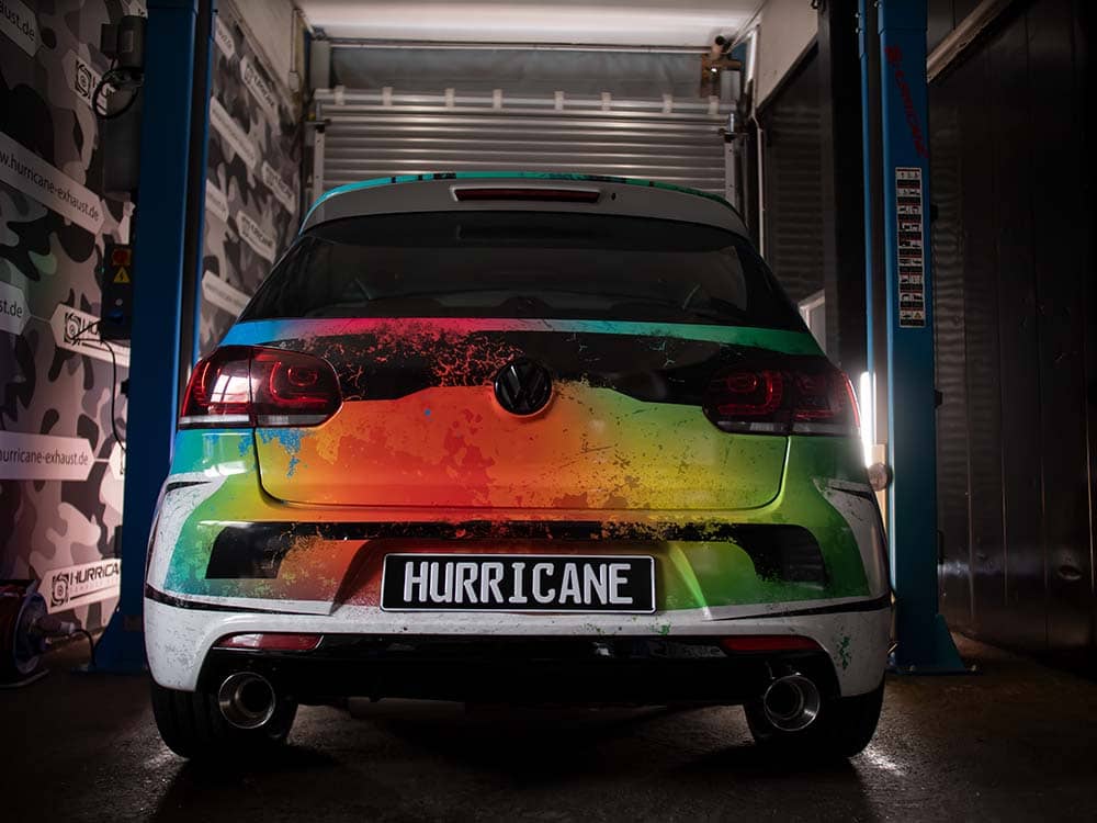 Hurricane 3,5" Auspuffanlage für VW Golf 6 GTI 211 PS V3 Hurricane 3,5" Auspuffanlage für VW Golf 6 GTI 211 PS V3