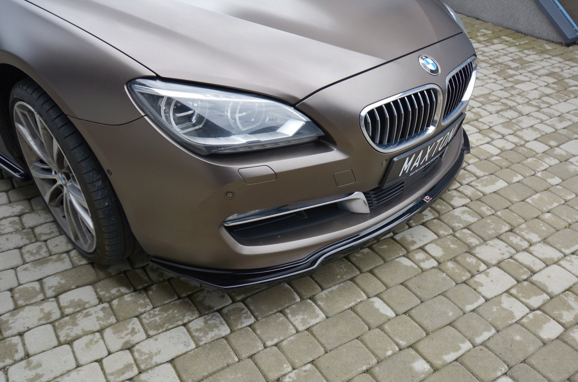 Maxton Design Front Ansatz für BMW 6er GRAN COUPÉ schwarz Hochglanz