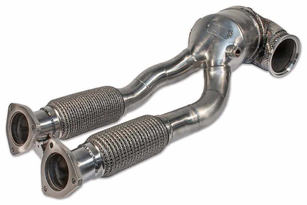 HJS Ø 96 / 60+63,5mm Vorderrohr / Downpipe mit Kat (RS3 8V / TTRS)