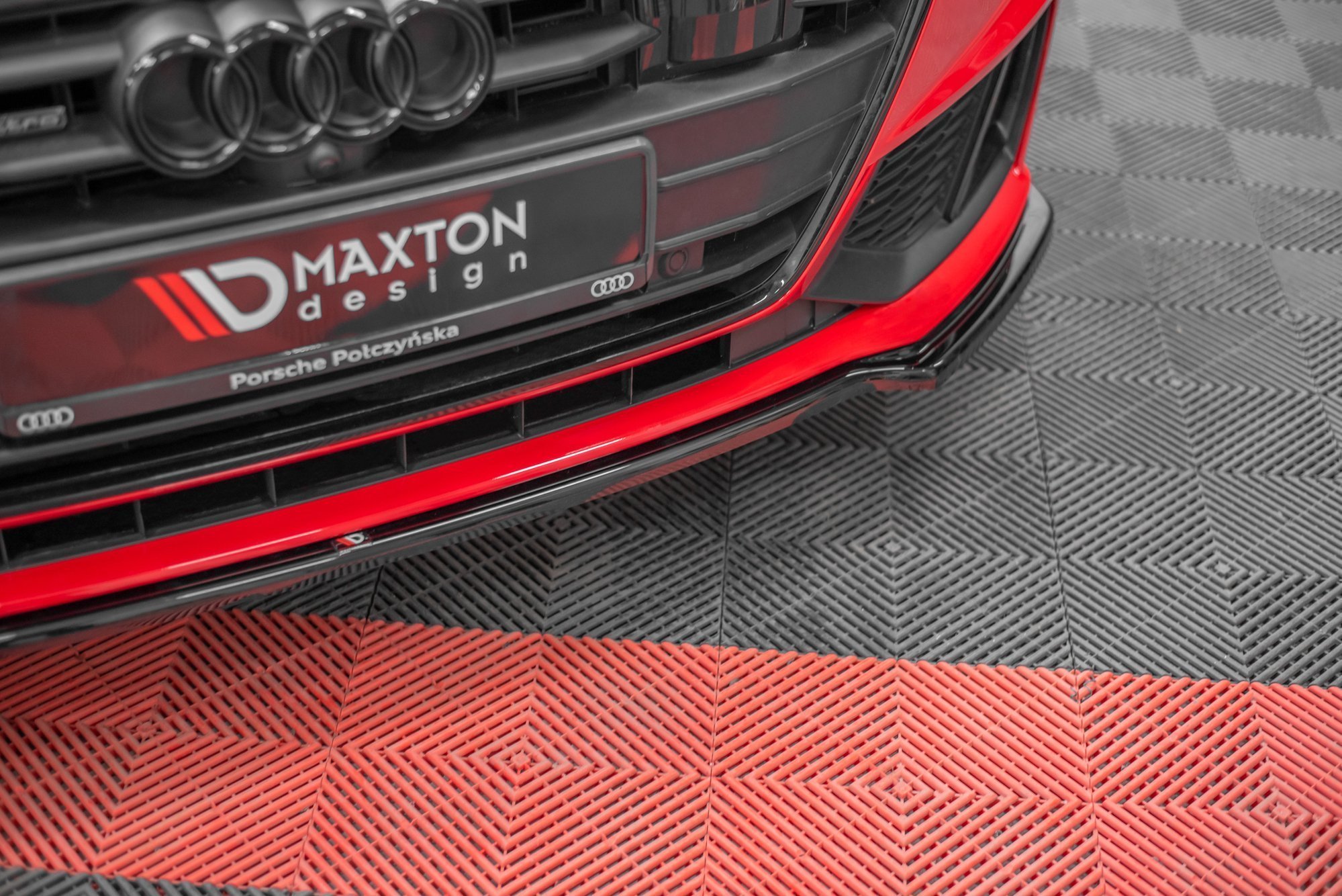 Maxton Design Front Ansatz V.1 für Audi A7 C8 S-Line / S7 C8 schwarz Hochglanz