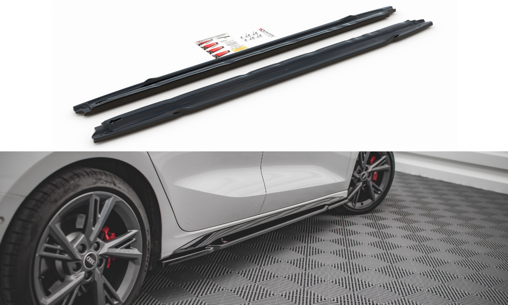 Maxton Seitenschweller Ansatz Cup Leisten für Audi S3 / A3 S-Line 8Y Maxton Seitenschweller Ansatz Cup Leisten für Audi S3 / A3 S-Line 8Y