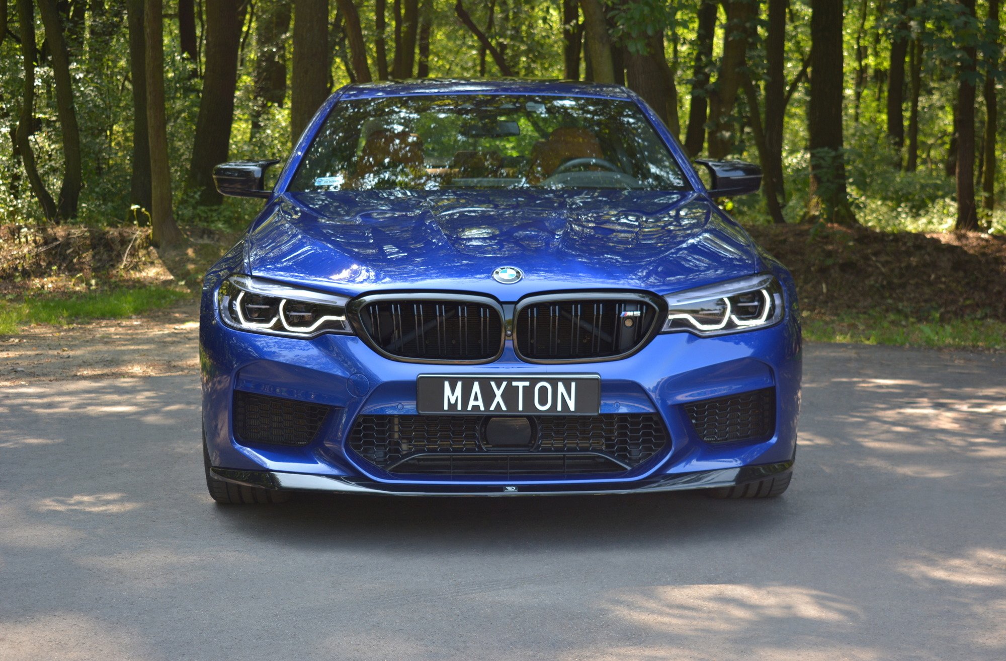 Maxton Design Front Ansatz V.1 für BMW M5 F90 schwarz Hochglanz
