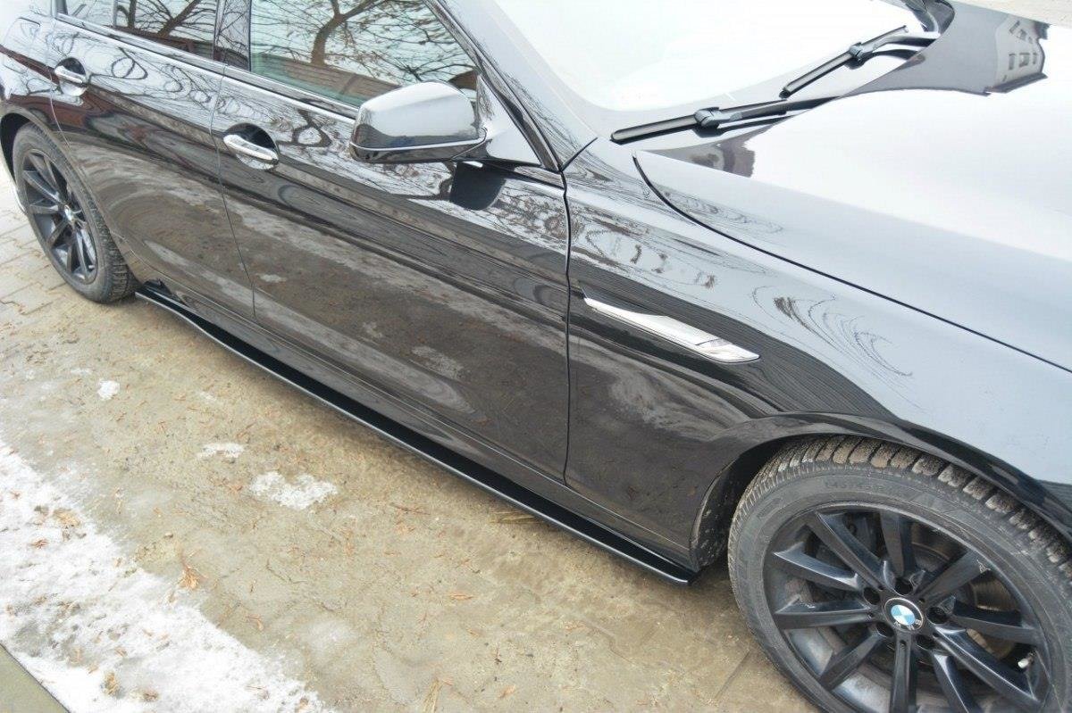 Maxton Design Seitenschweller Ansatz für BMW 6er Gran Coupé M Paket schwarz Hochglanz