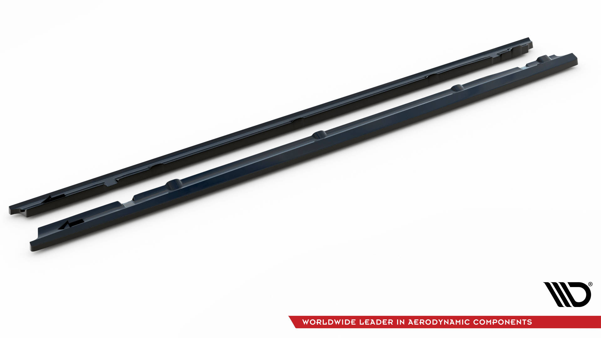 Maxton Design Seitenschweller Ansatz für Mercedes-Benz C43 / C AMG-Line Limousine W205 Facelift schwarz Hochglanz