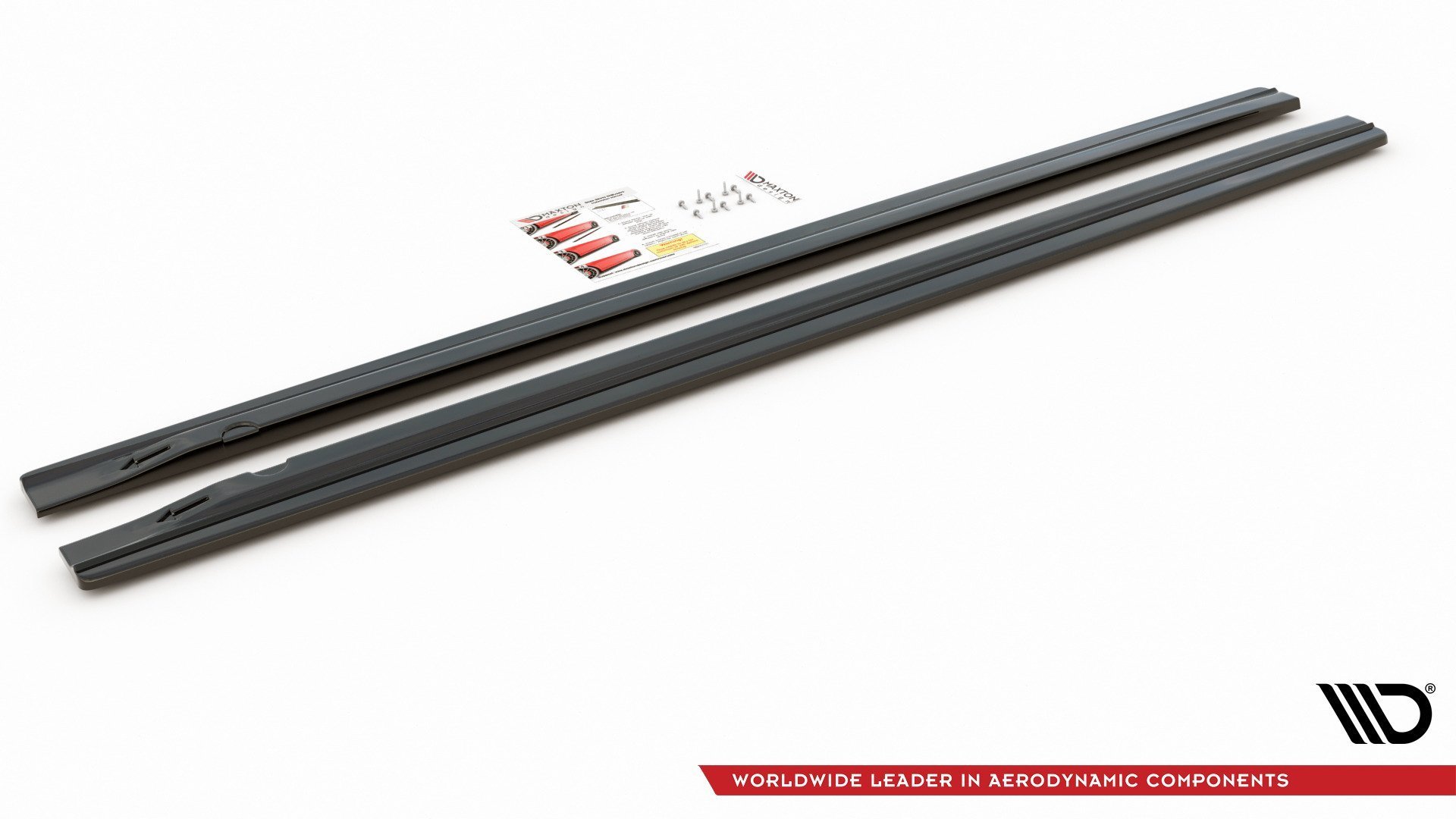 Maxton Design Seitenschweller Ansatz für Audi S4 / A4 / A4 S-Line B8 / B8 FL schwarz Hochglanz