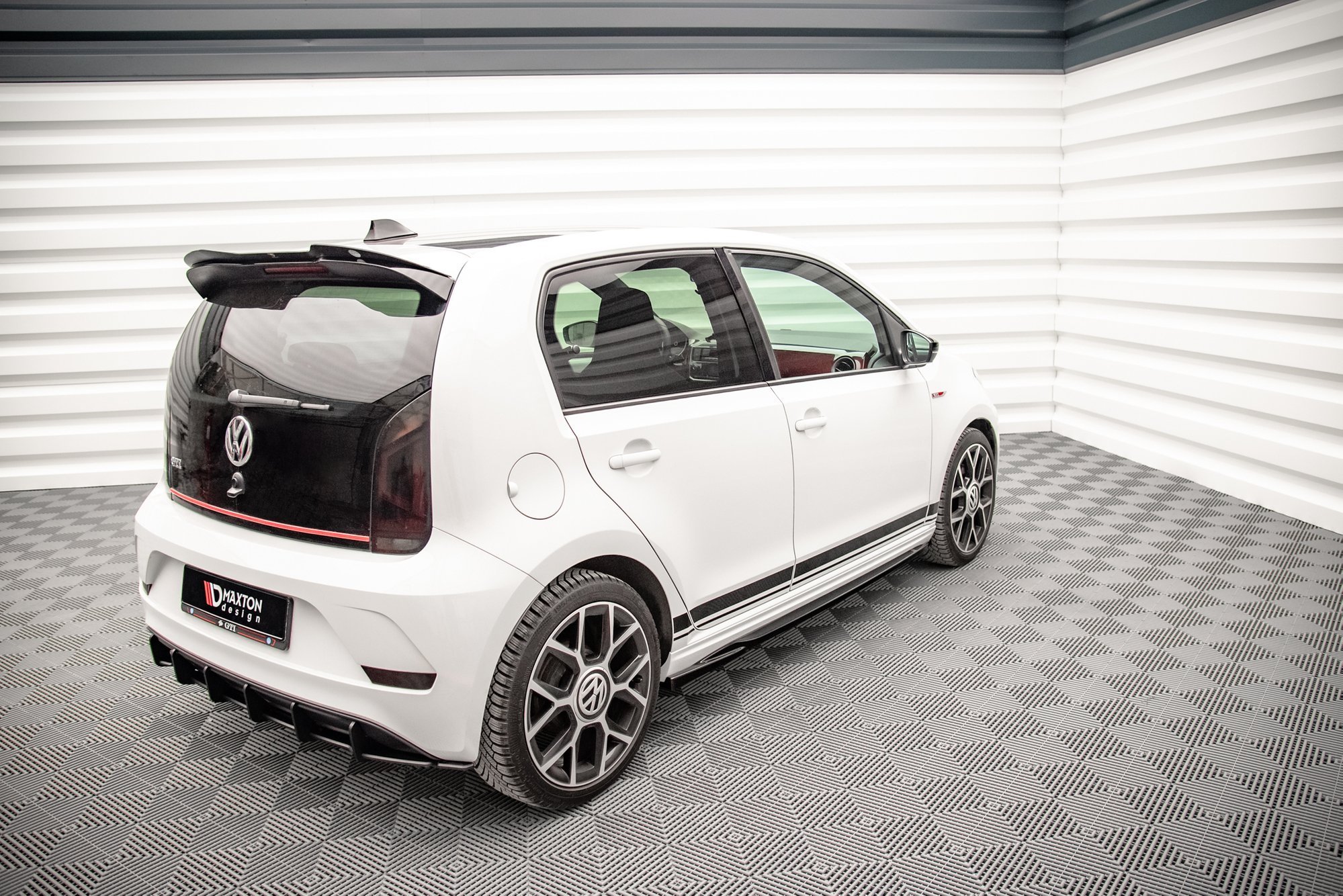 Maxton Design Seitenschweller Ansatz für Volkswagen Up GTI schwarz Hochglanz