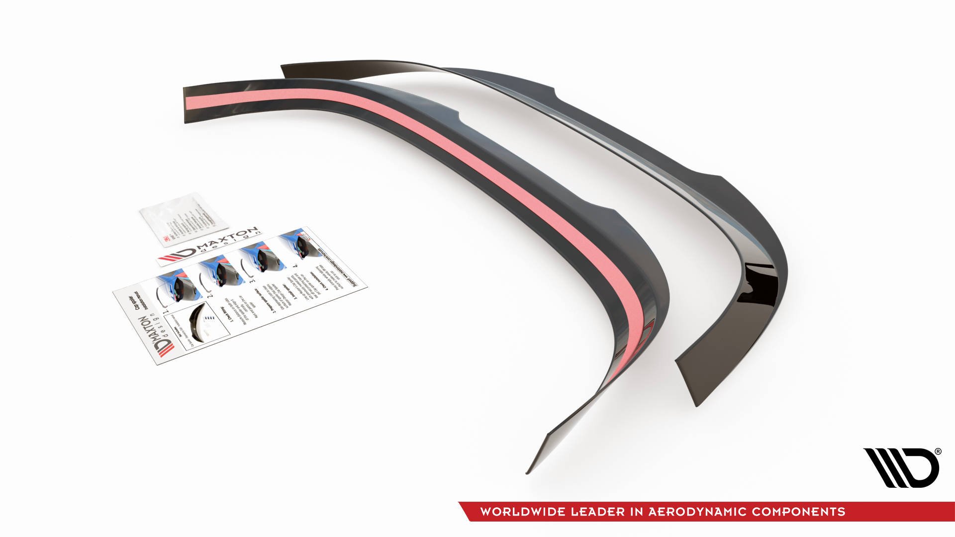 Maxton Design Spoiler CAP V.2 für Volkswagen Golf 8 R-Performance / GTI Clubsport schwarz Hochglanz
