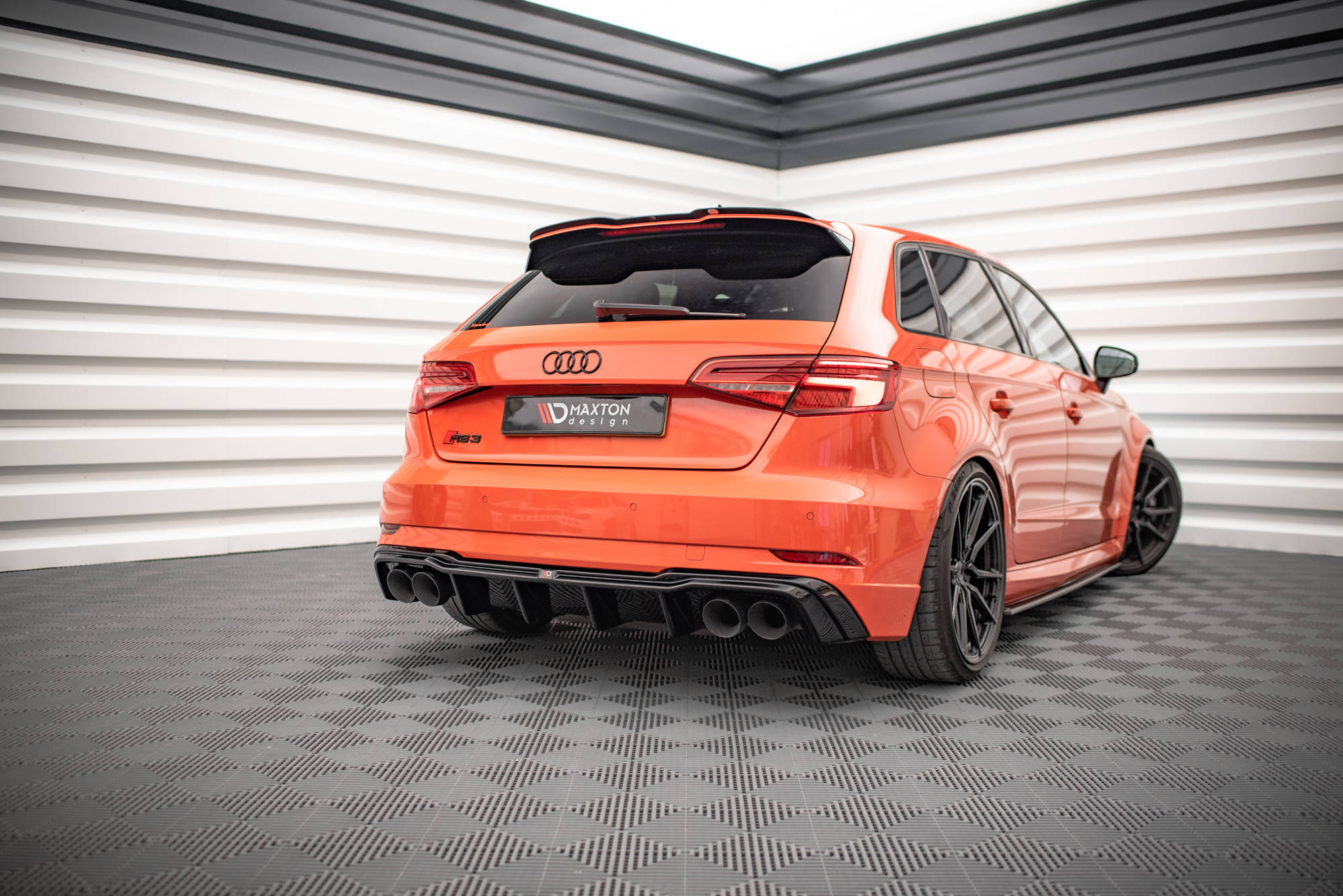 Maxton Design Diffusor Heck Ansatz V.2 für Audi RS3 Sportback 8V Facelift