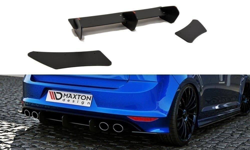 Maxton Design VW GOLF 7 R HATCHBACK Diffusor Heck Ansatz für Heckschürze für & Heck Ansatz Flaps Diffusor