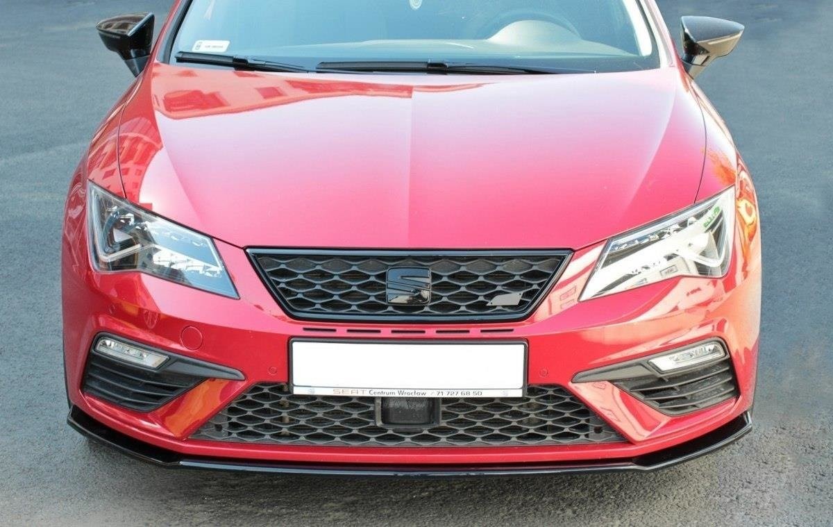 Maxton Design Cup Spoilerlippe Front Ansatz V.2 für Seat Leon Mk3 Cupra/ FR Facelift