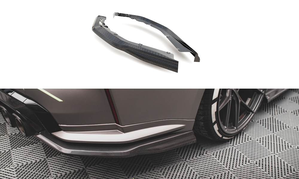 Maxton Design Carbon Fiber Heck Ansatz Flaps Diffusor für BMW M4 G82