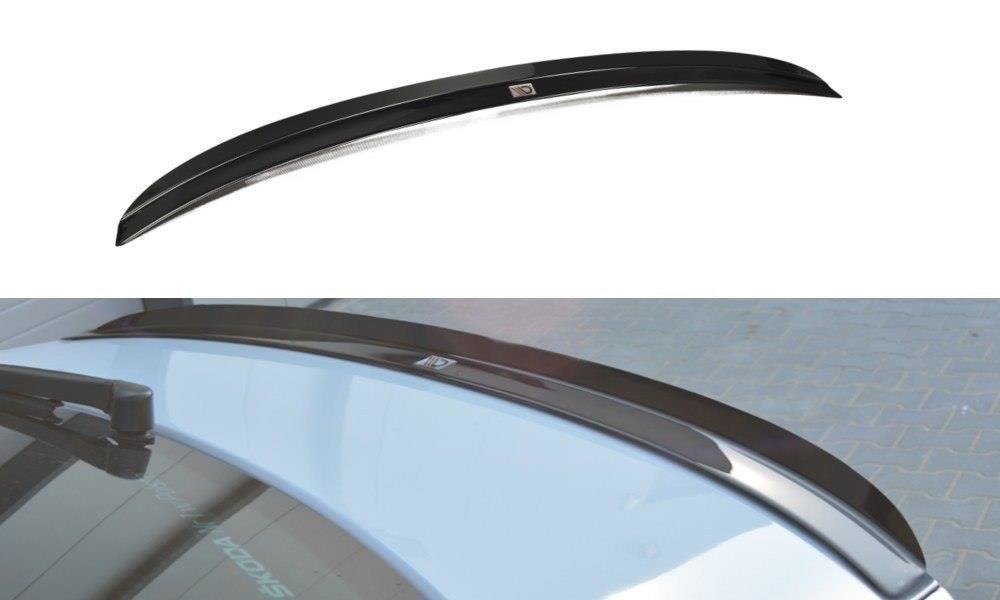 Maxton Design Spoiler CAP V.1 für Skoda Superb Mk3 / Mk3 FL Hatchback schwarz Hochglanz