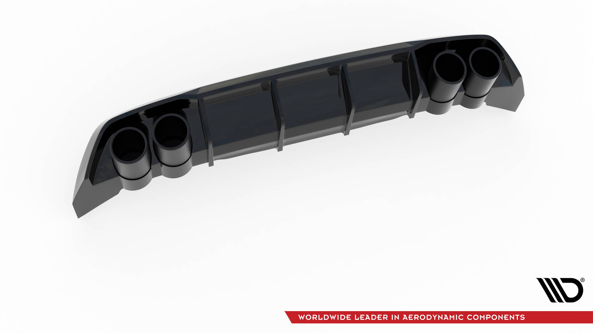 Maxton Design Diffusor Heck Ansatz für + Endschalldampfer Sportauspuff Attrappe Seat Leon FR Hatchback Mk4
