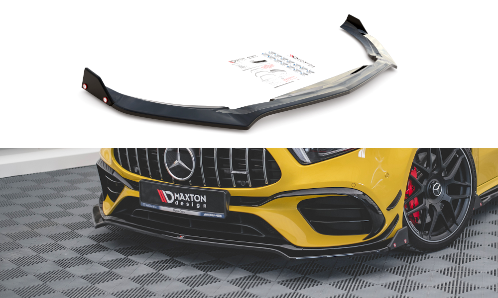 Maxton Design Front Ansatz V.3 +Flaps für Mercedes-AMG A 45 S Aero Pack W177