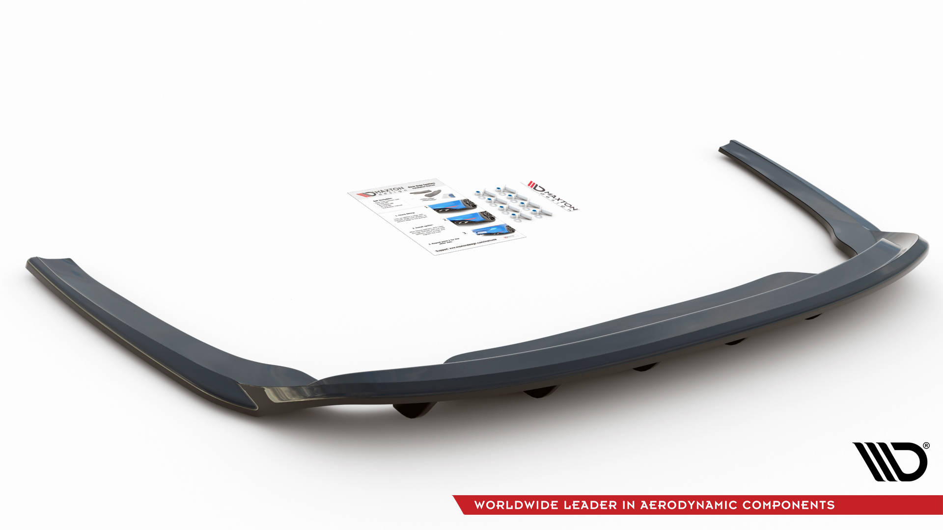 Maxton Design Mittlerer Diffusor Heck Ansatz DTM Look für Skoda Octavia Mk4 schwarz Hochglanz