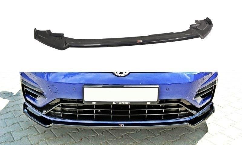 Maxton Design Front Ansatz V.2 für VW Golf 7 R / R-Line Facelift schwarz Hochglanz