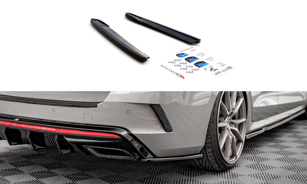 Maxton Design Heck Ansatz Flaps Diffusor V.4 für Skoda Octavia RS Mk4 schwarz Hochglanz