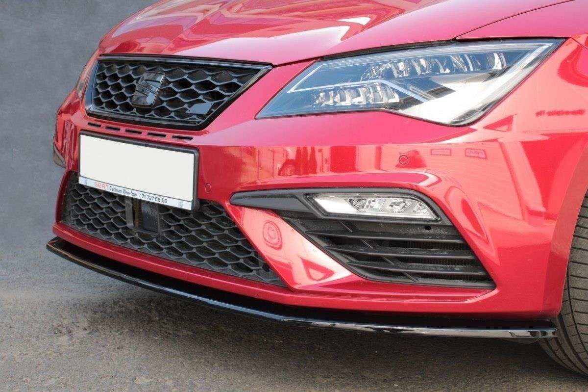 Maxton Design Cup Spoilerlippe Front Ansatz V.1 für Seat Leon Mk3 Cupra/ FR Facelift