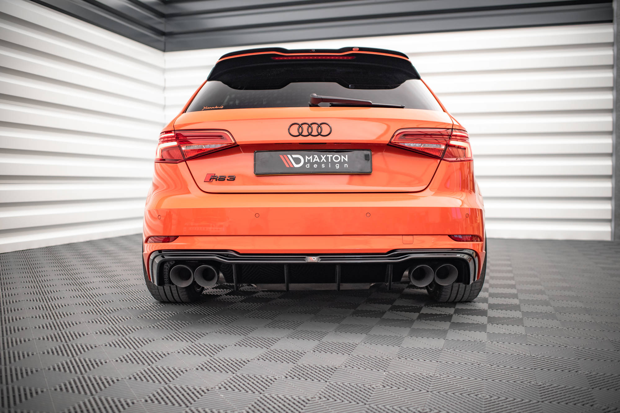 Maxton Design Diffusor Heck Ansatz V.2 für Audi RS3 Sportback 8V Facelift