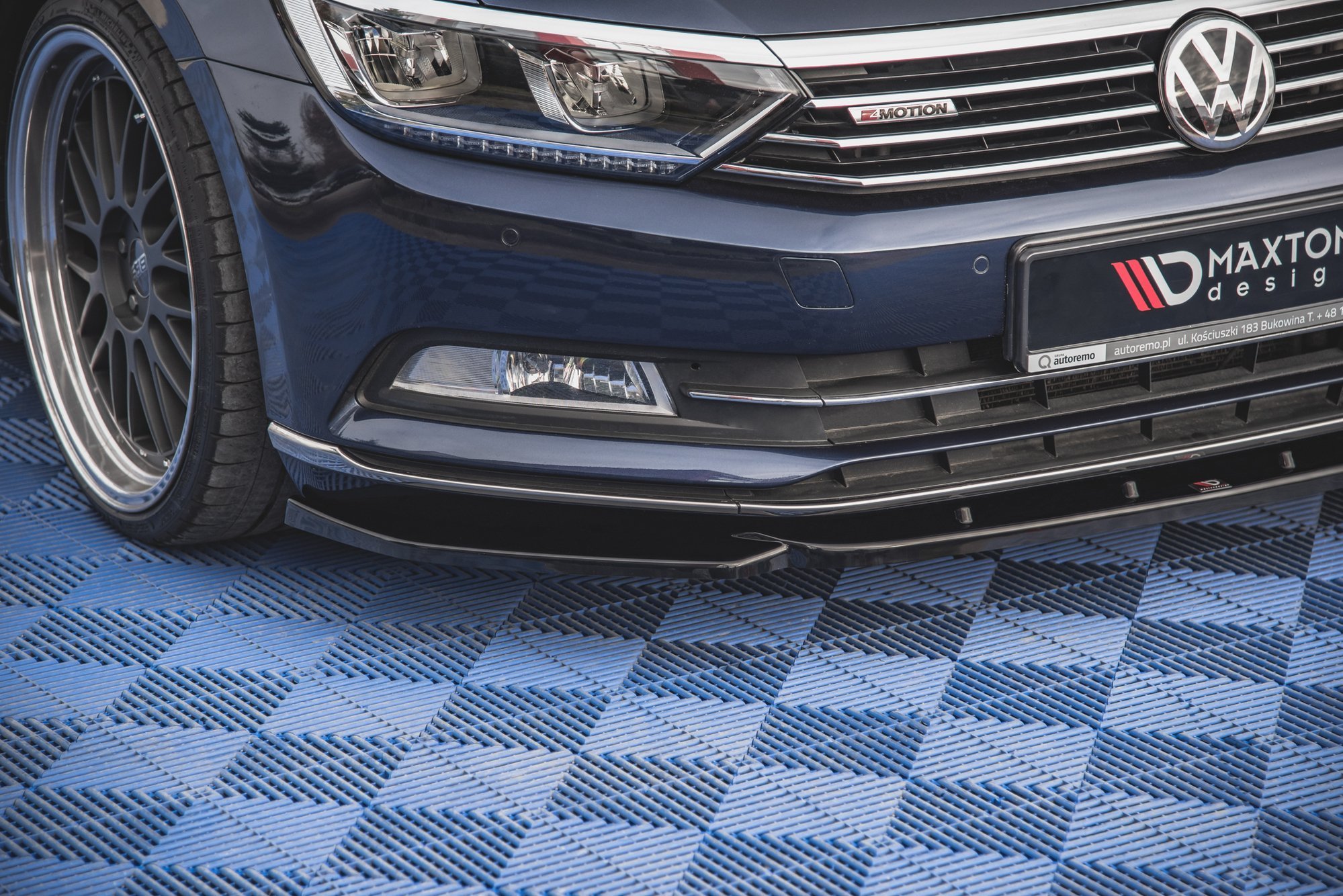 Maxton Design Front Ansatz V.1 für Volkswagen Passat B8 schwarz Hochglanz