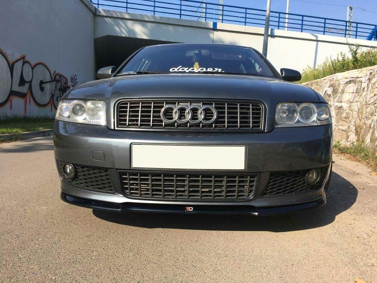 Maxton Design Front Ansatz V.1 für Audi A4 S-Line B6  schwarz Hochglanz