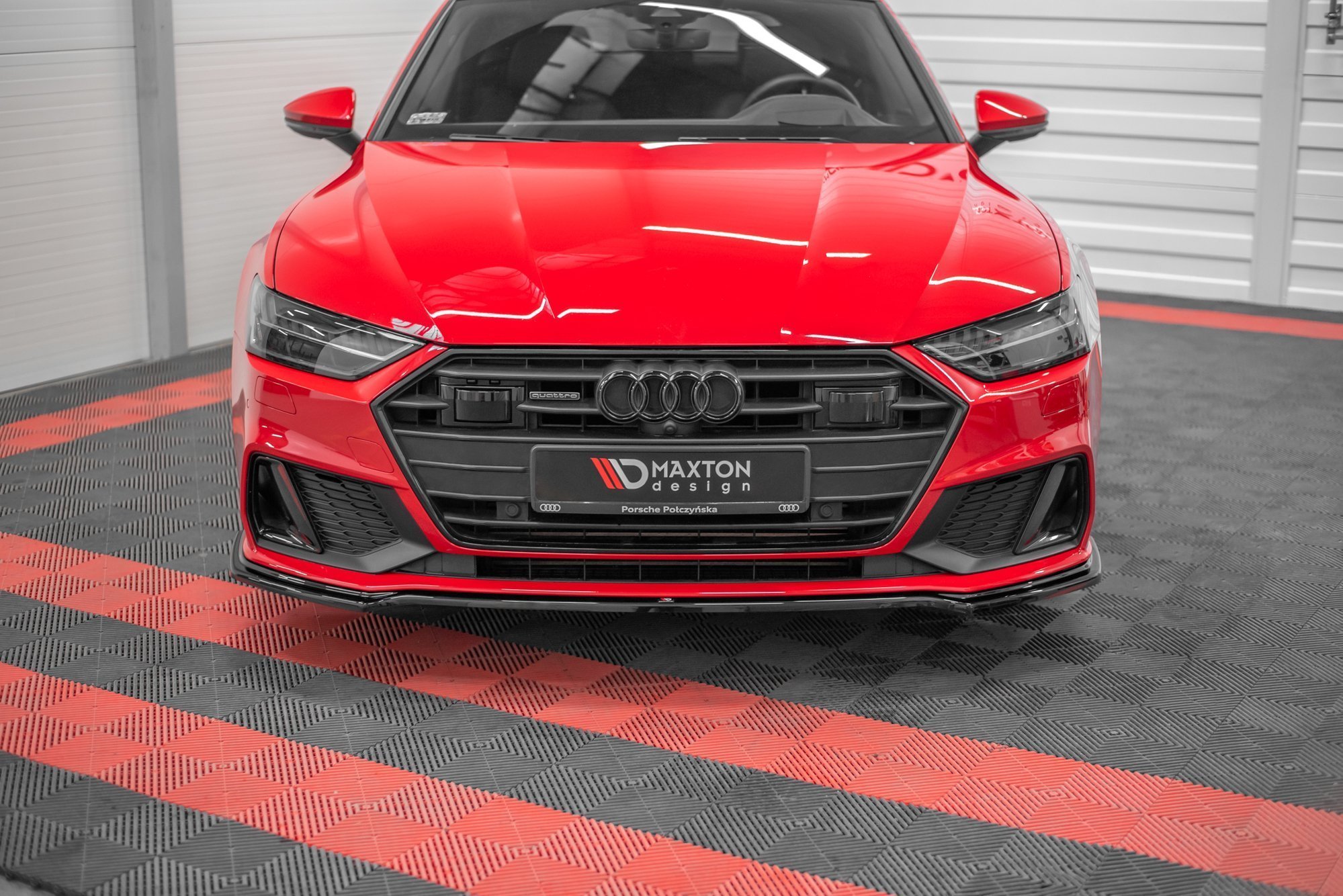 Maxton Design Front Ansatz V.1 für Audi A7 C8 S-Line / S7 C8 schwarz Hochglanz