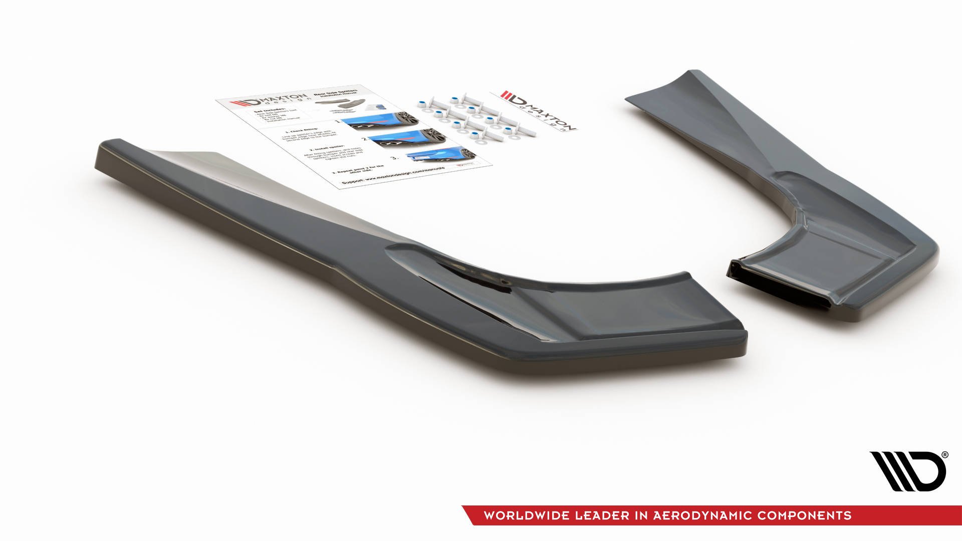 Maxton Design Heck Ansatz Flaps Diffusor für Mercedes-AMG CLA 35 Aero / 45 Aero C118 schwarz Hochglanz