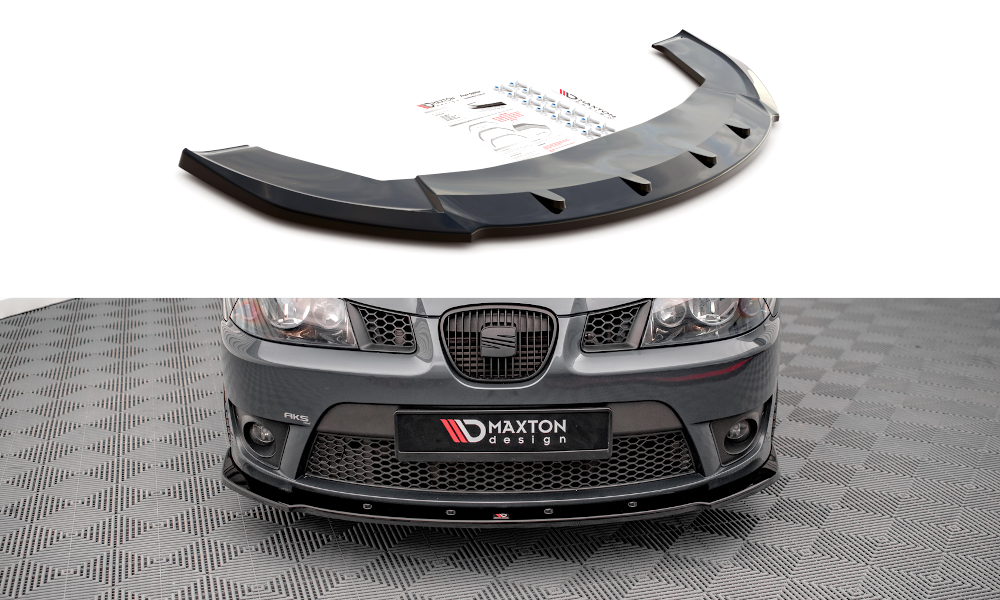 Maxton Design Front Ansatz V.1 für Seat Ibiza Cupra Mk3 schwarz Hochglanz