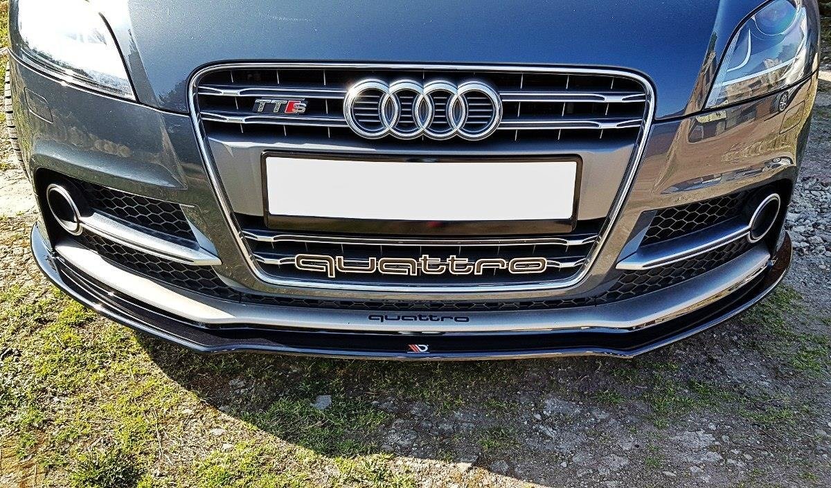 Maxton Design Front Ansatz V.1 für Audi TT S / S-Line Mk2 (8J) schwarz Hochglanz