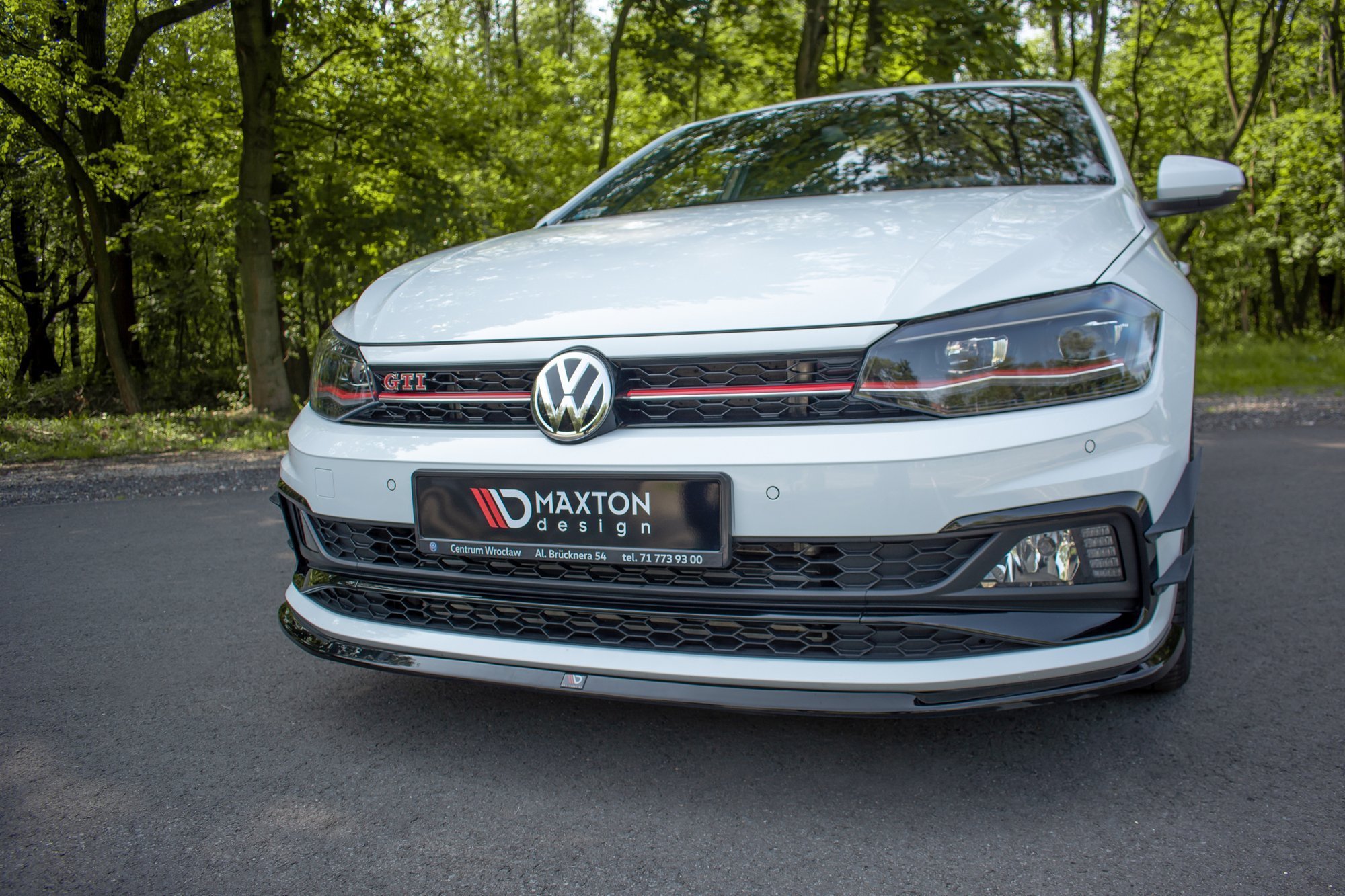 Maxton Design Front Ansatz V.3 für VW Polo GTI Mk6 schwarz Hochglanz