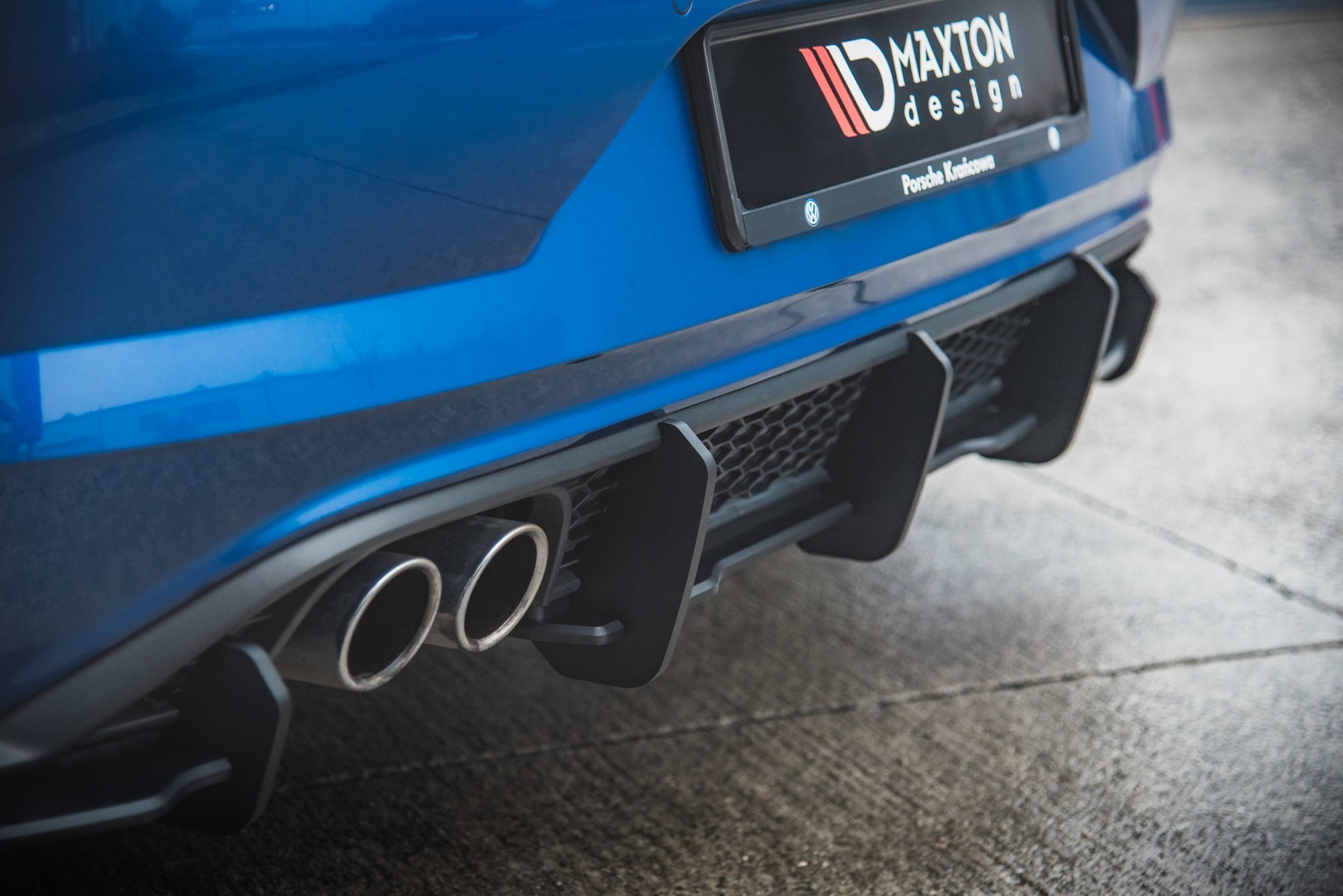 Maxton Design Robuste Racing Diffusor Heck Ansatz für Volkswagen Polo GTI Mk6