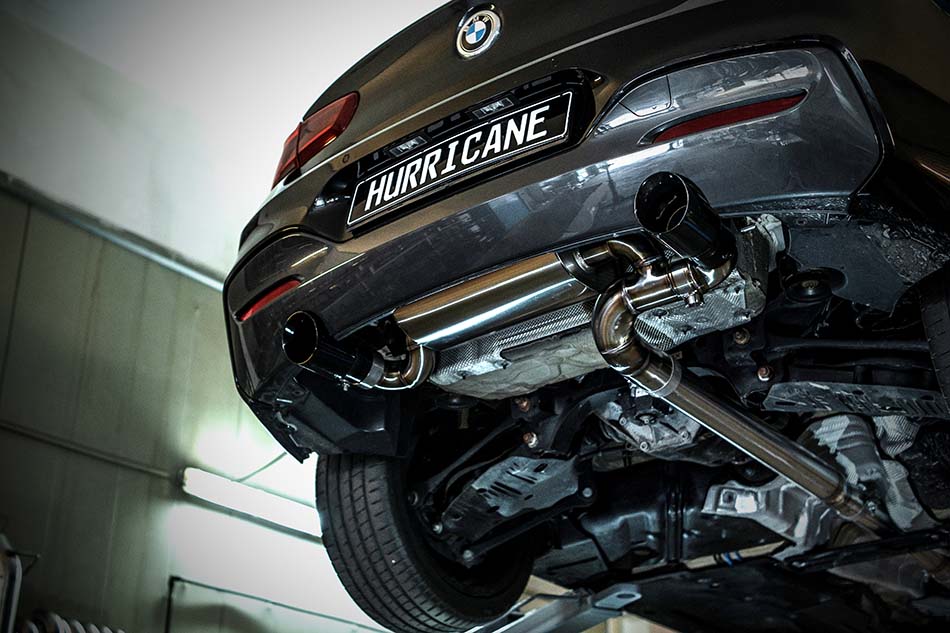 Hurricane 3,15" Abgasanlage für BMW F20 F21 M135i FL 320PS Hurricane 3,15" Abgasanlage für BMW F20 F21 M135i FL 320PS
