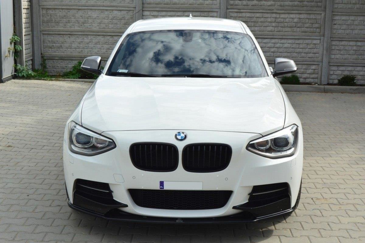 Maxton Design Front Ansatz für BMW 1er F20/F21 M-Power (vor Facelift) schwarz Hochglanz