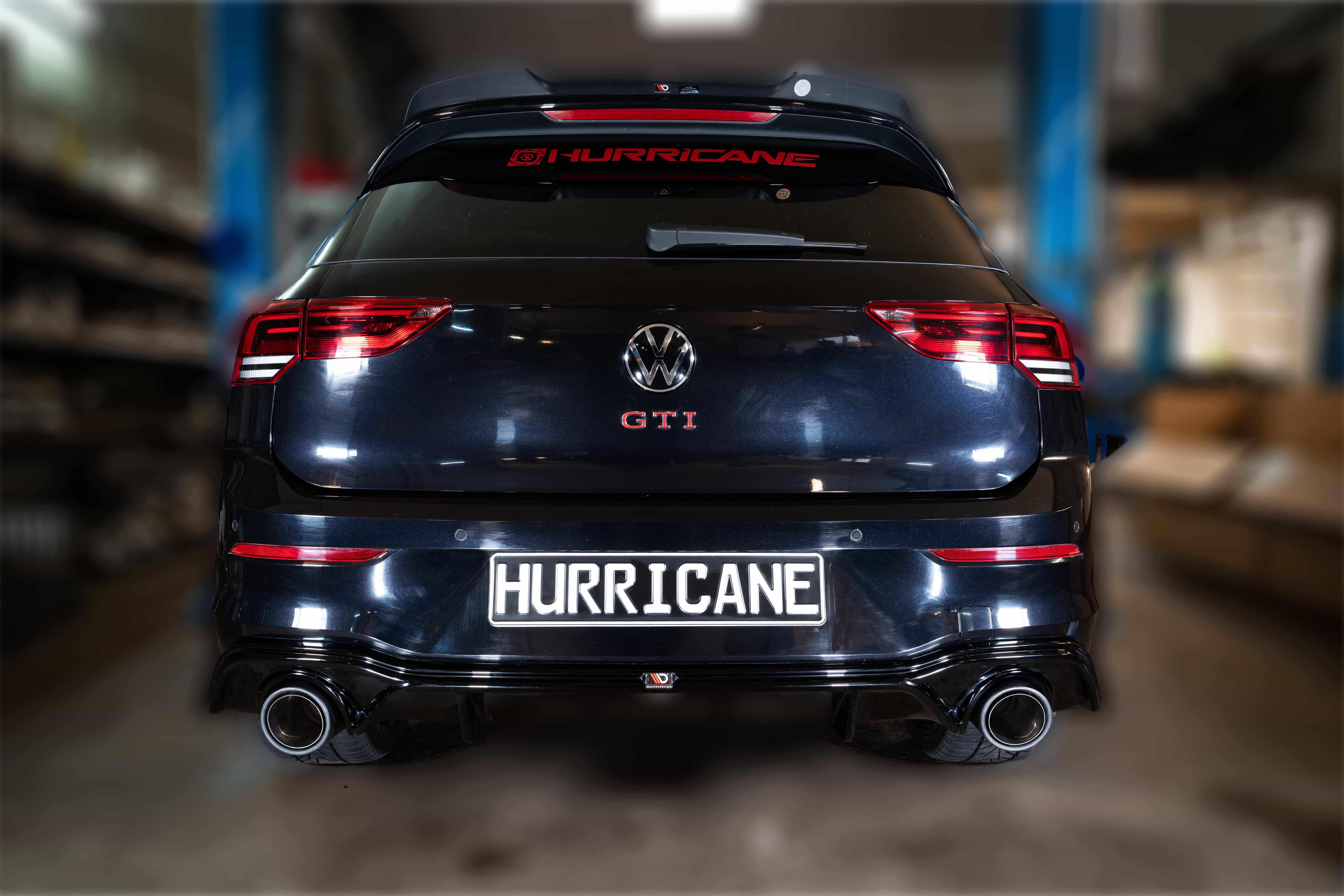 Hurricane 3,5" Auspuffanlage für Golf 8 GTI Edition 45 300PS Hurricane 3,5" Auspuffanlage für Golf 8 GTI Edition 45 300PS