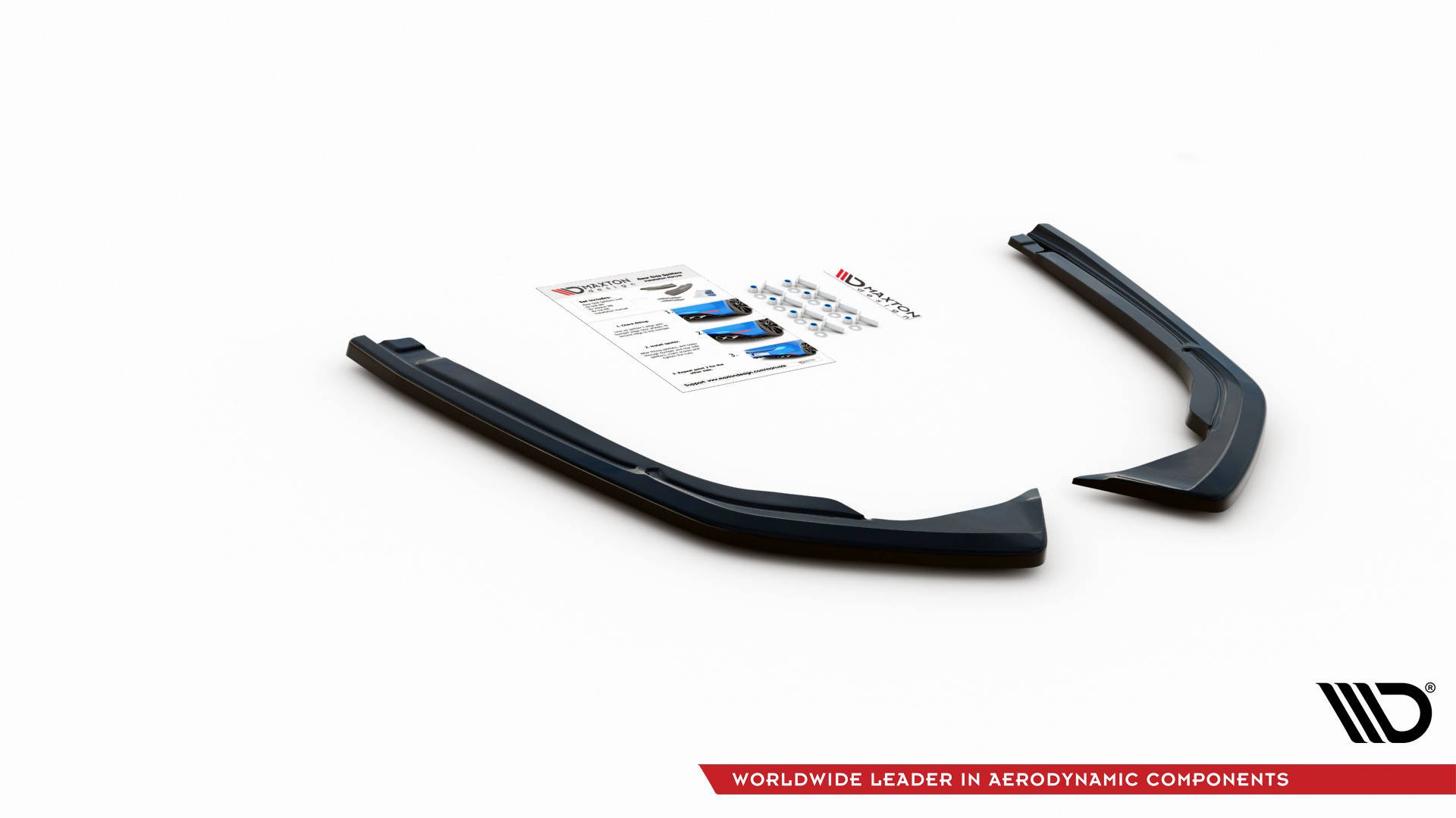 Maxton Design Heck Ansatz Flaps Diffusor für Volkswagen Arteon R-Line Facelift schwarz Hochglanz