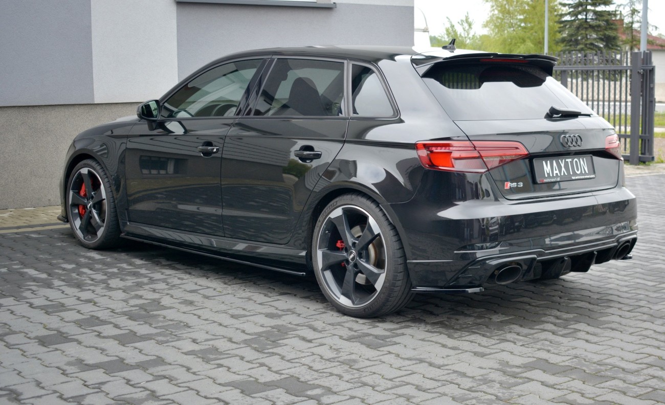 Maxton Design Seitenschweller Ansatz Cup Leisten für Audi RS3 8V FL Sportback