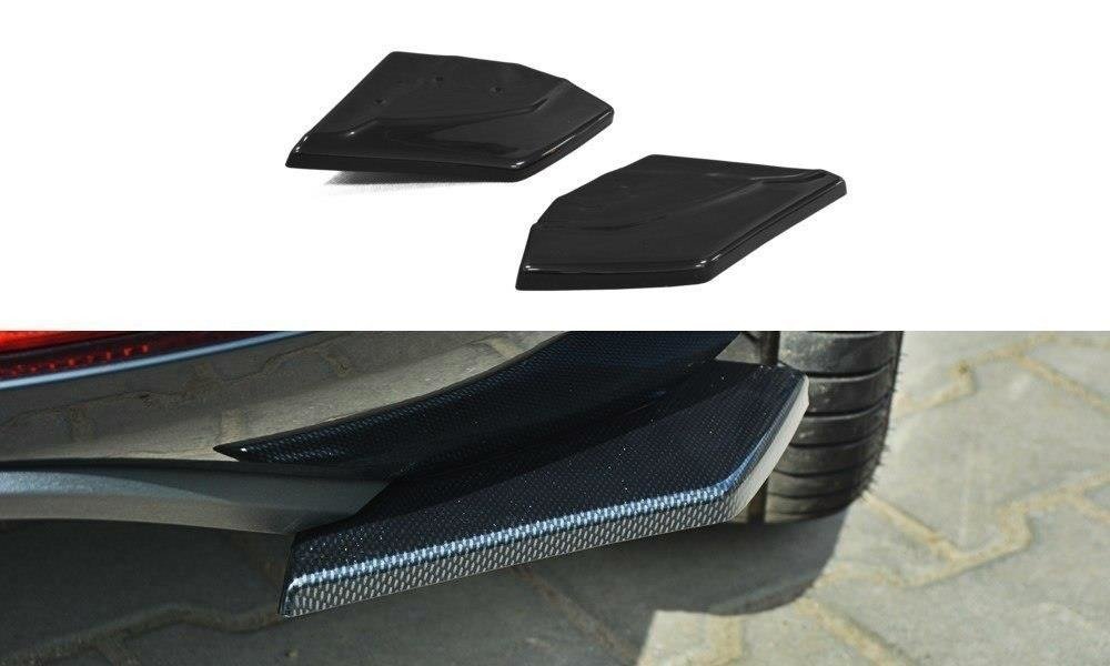 Maxton Design Heck Ansatz Flaps Diffusor für SEAT LEON III CUPRA / FR schwarz Hochglanz