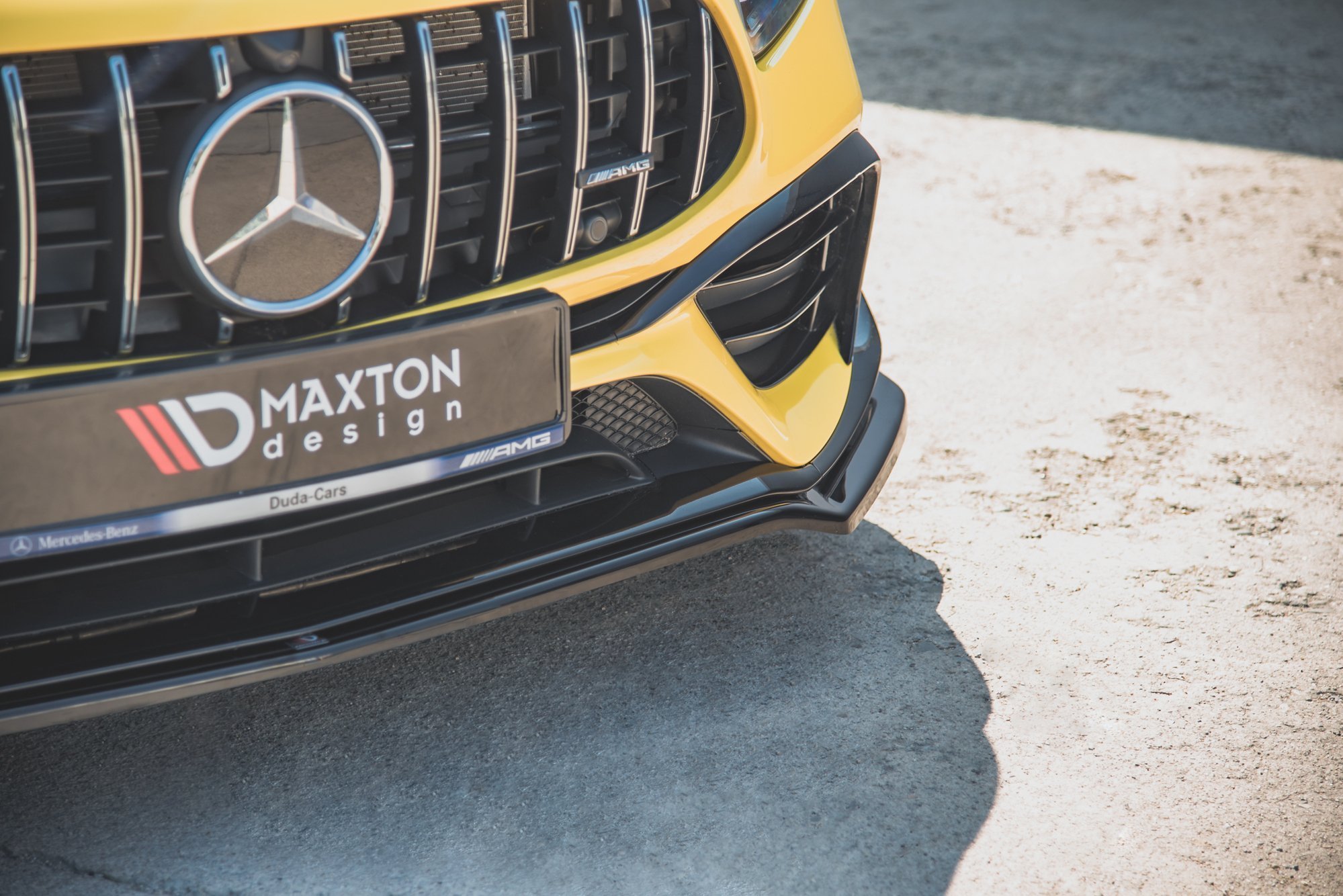 Maxton Design Front Ansatz V.1 für Mercedes-AMG A 45 S Aero Pack W177 schwarz Hochglanz
