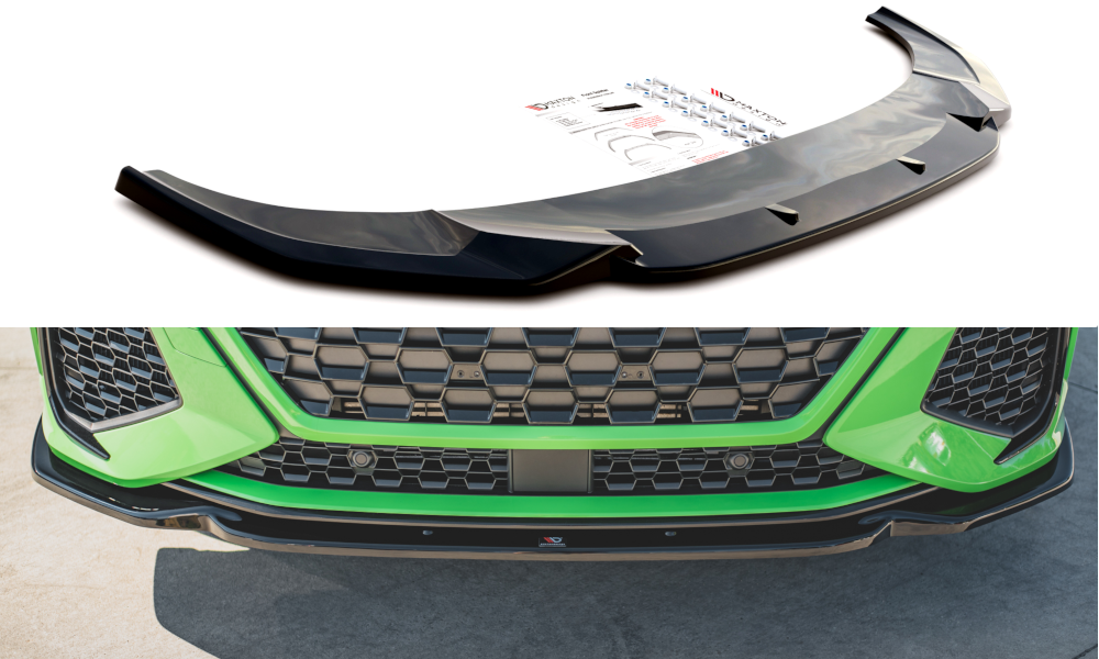 Maxton Design Front Ansatz V.1 für Audi RSQ3 F3 schwarz Hochglanz